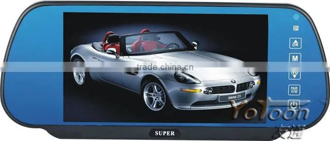 Car 7" Rear View Mirror LCD MP5 Monitor USB SD with bluetooth