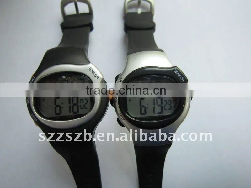 Calorie Pedometer watch with wristband heart rate watch