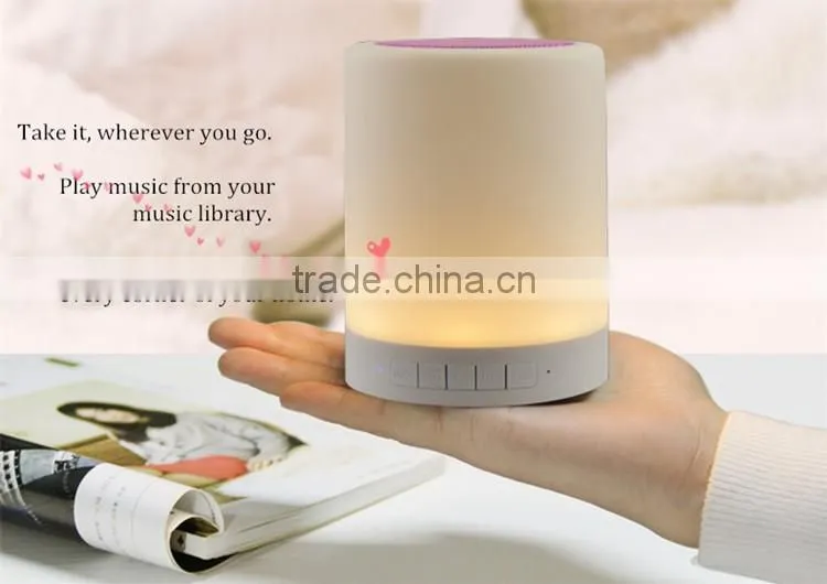 3 Swifts 7 Colors Lamp Portable Mini Bluetooth Speakers with LED Lgiht