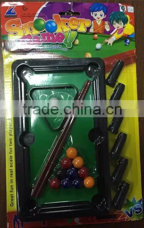 Hot Selling Plastic Mini snooker game funny Pool Table with colorful ball and billiard cue cheapest price