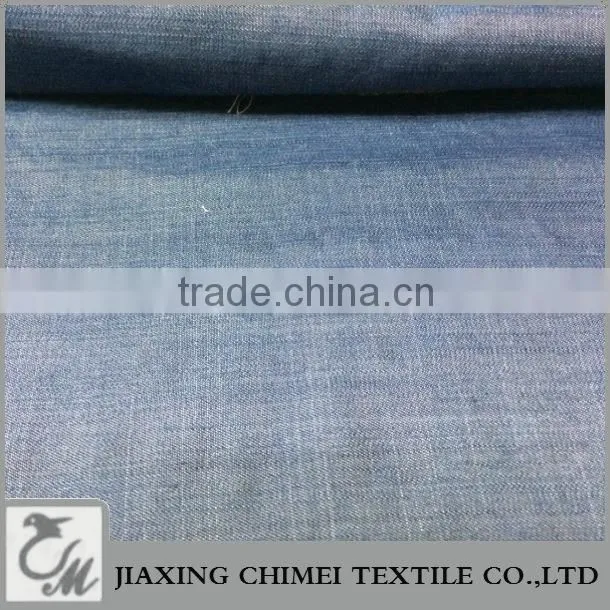 jiaxing warp and weft slub tencel denim for lyocell shirt