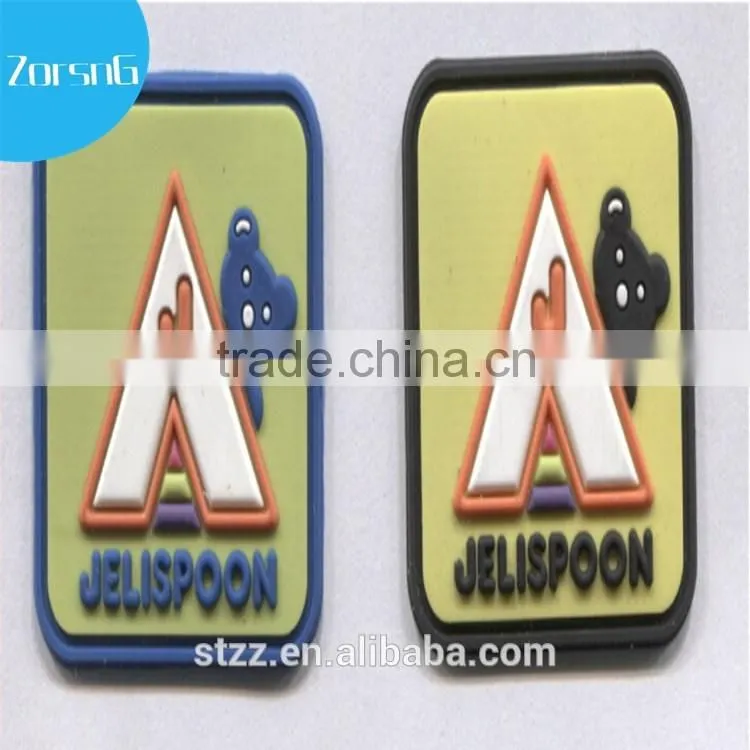 Custom 3d rubber patch with hook/loop fastener for military