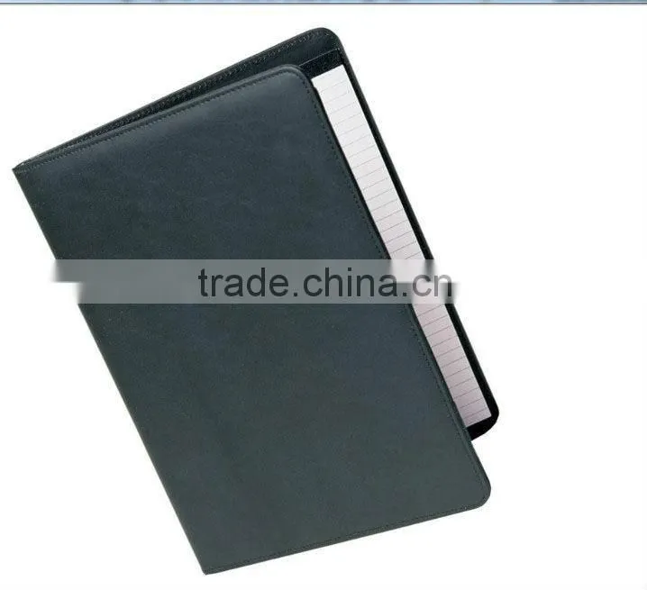 Custom Leather Cover Multi-pocket File Folder With Flap