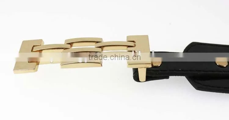 2015 new fashion women accessories with high quality black PU leather in YiWu