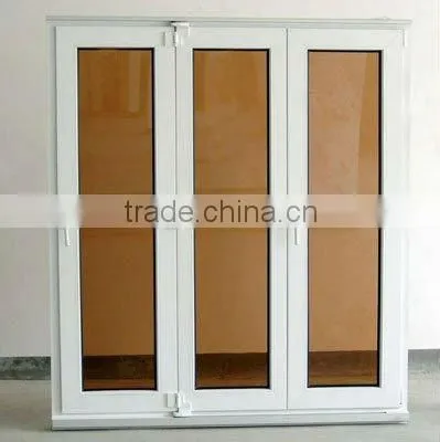 Horizontal opening pattern Aluminum blind inside PVC double glass window