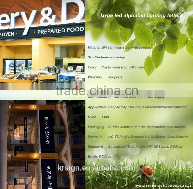 High Quality Front-lit Acrylic light sign, LED Acrylic light sign board