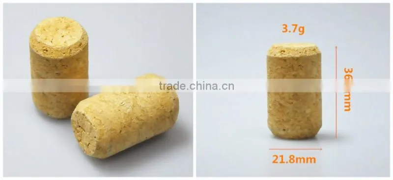 Good quality wooden cap cork for wine bottle