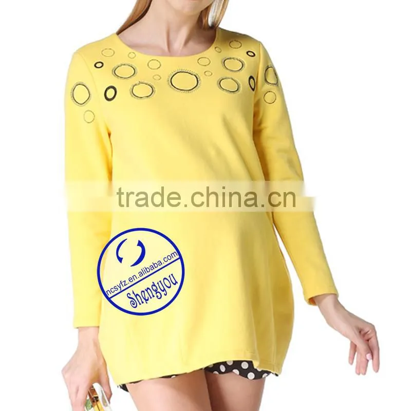 Custom 100% Cotton Embroidered Fleece Maternity's Hoodies & Sweatshirts