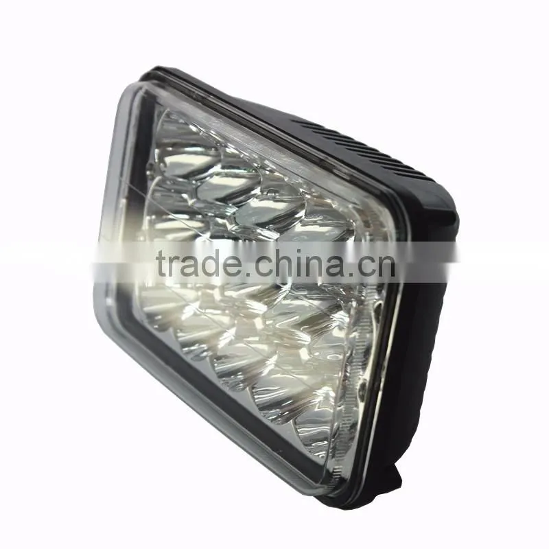 4" X 6" Rectangular Sealed 45W LED Headlight Headlamp Replacement, High/low beam H4 45w Led Work Light