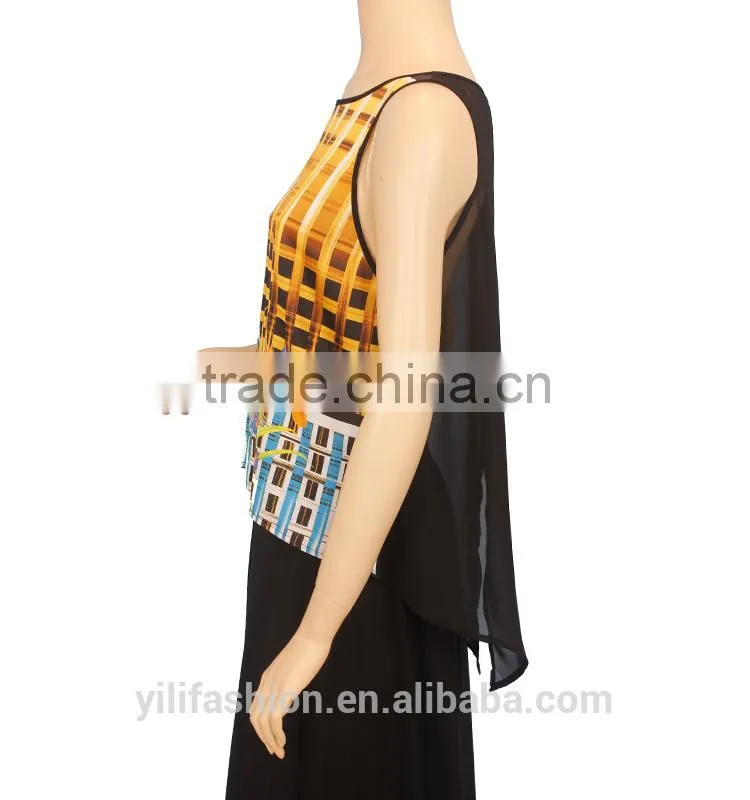 2016 Summer Fashion women blouse casual elegant sleeveless blouse fashion