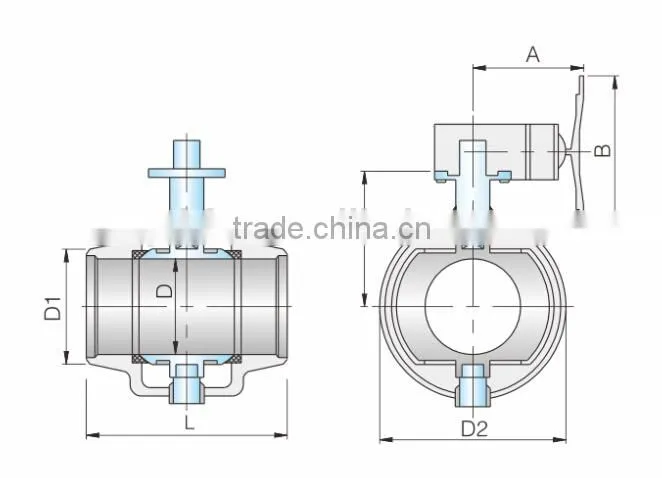 TKFM hot sale low pressure pipeline gas shielded welding trunnion ball valve