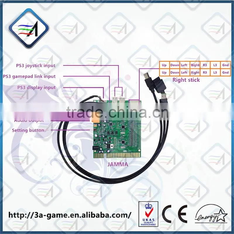 Coin Operated The Second Generation PS3 Timer Board Jamma Contoller to PS3 Games