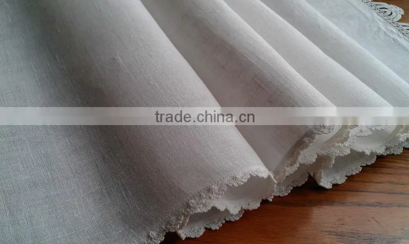 Crochet lace cotton table runner