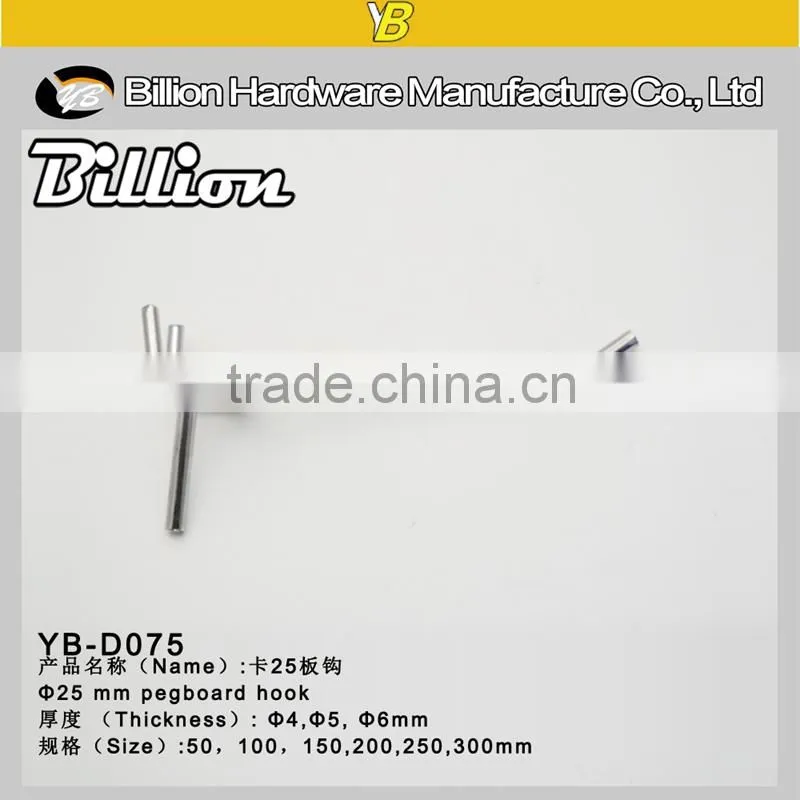 supermarket shelf large pegboard hook double wire hanger hook retail display ook chrome-plated cardboard hook