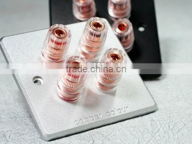 Hi end red copper Speaker Connector Wall Plate