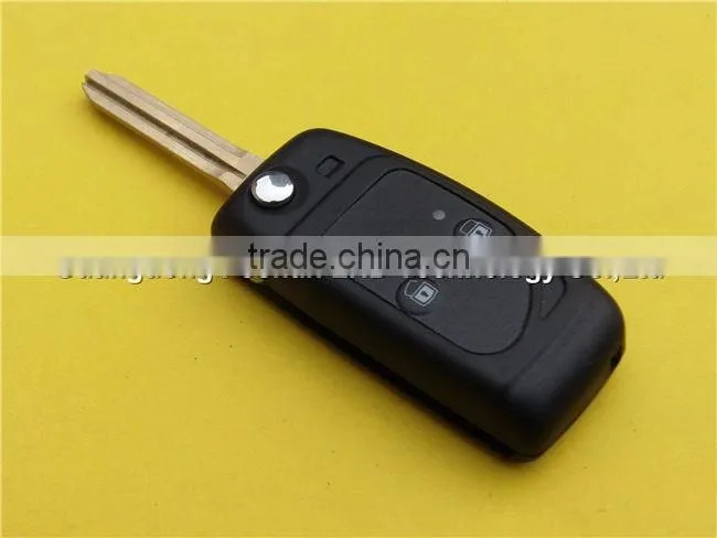 2 buttons modified flip folding car key replacement Toyota