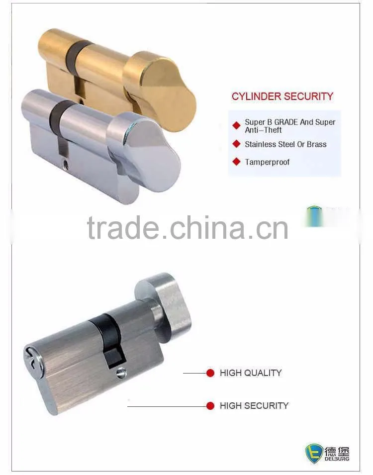 Safe euro stainless one side knob oval lock cylinder types