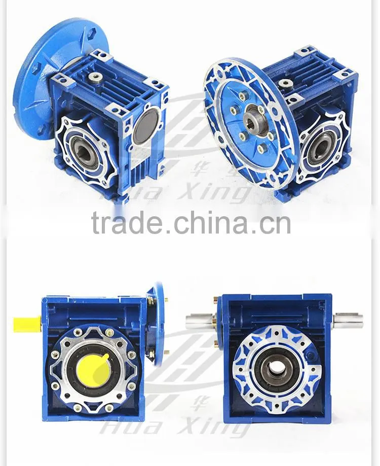 Aluminum housing RV serie double stage NMRW025-150 Worm Speed reducer reduce reductor reduction Gearbox for winch sliding door