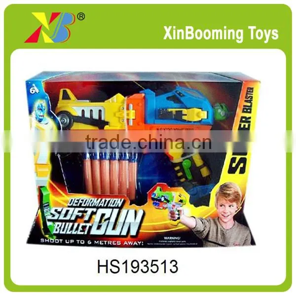 Kids gun super deformation refill 6pcs soft darts for soft bullet gun