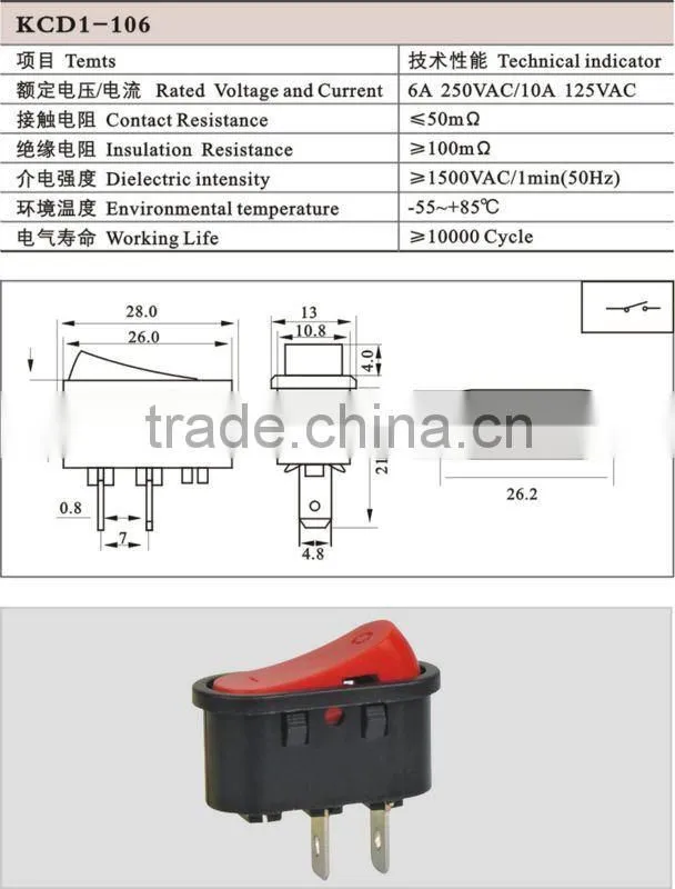 KCD Series Rocker Switches