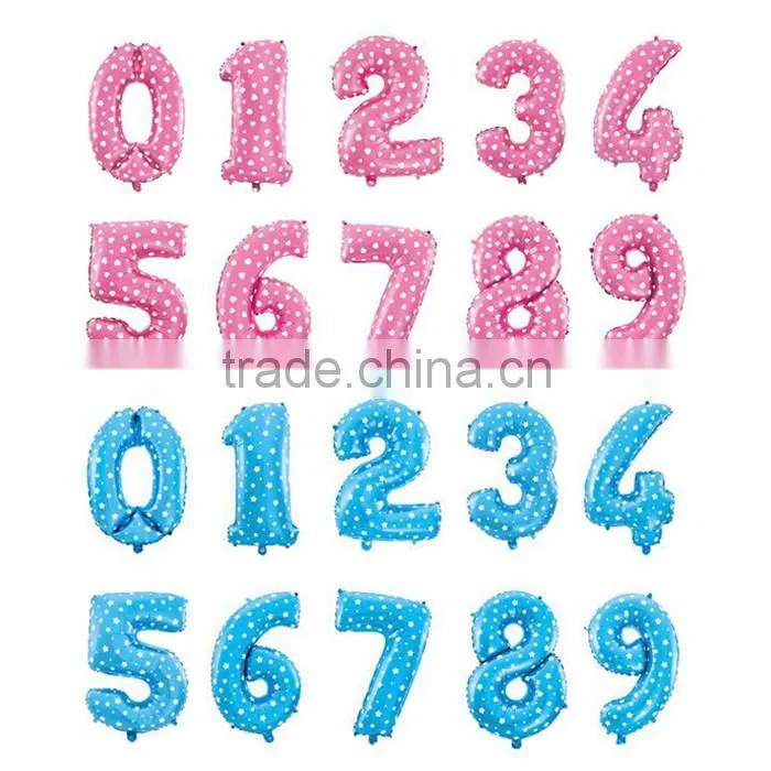 40inch Silver Aluminium Foil Number Balloon for Birthday Party Decoration Balloon