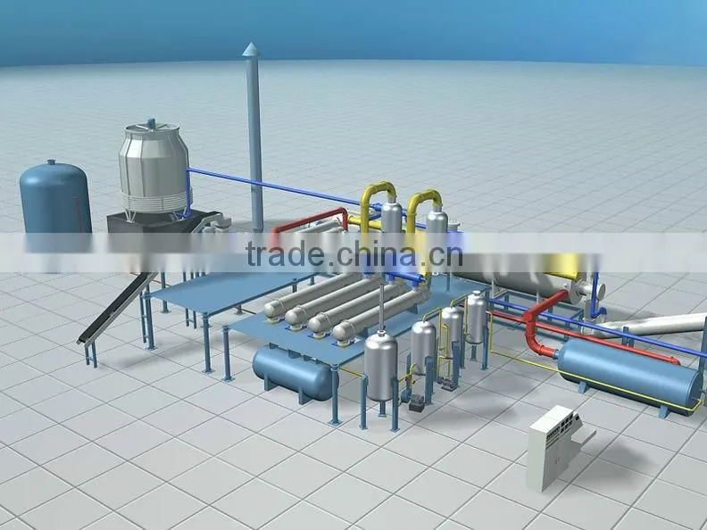 Waste tires pyrolysis unit