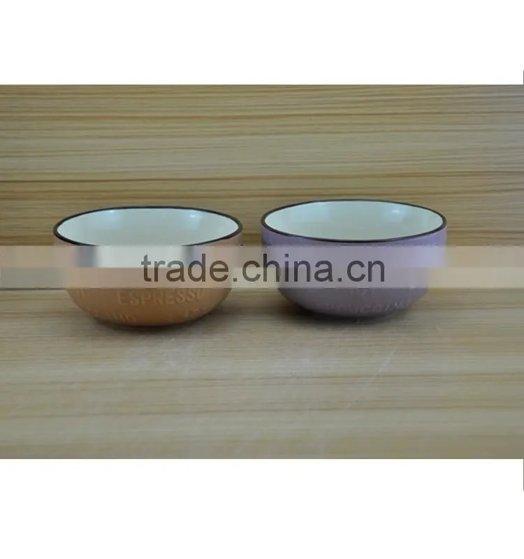 populor emboss logo printed cheap custom stoneware soup bowl cereal bowl ceramic