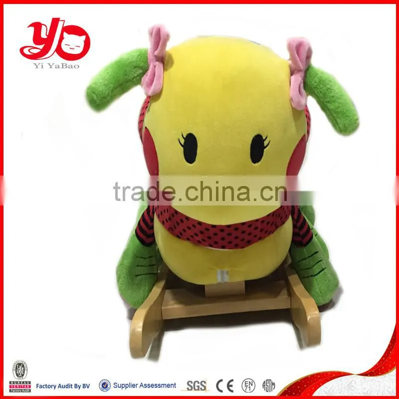 wholesale custom rocking horse for kid, plush rocking horse for kid