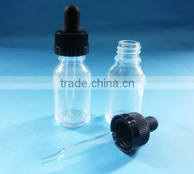 glass bottle with CRC dropper, glass essential oil bottle with child proof dropper