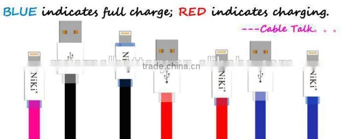 Led cable for iphone 6 with mfi certificate