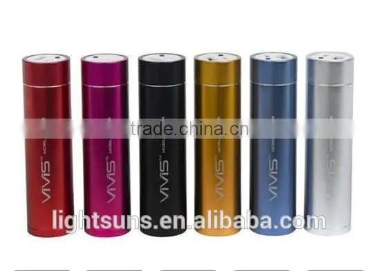 High Quality Round Super slim Portable 2600mAh USB mobile power bank For Iphone 6 5s Samsung