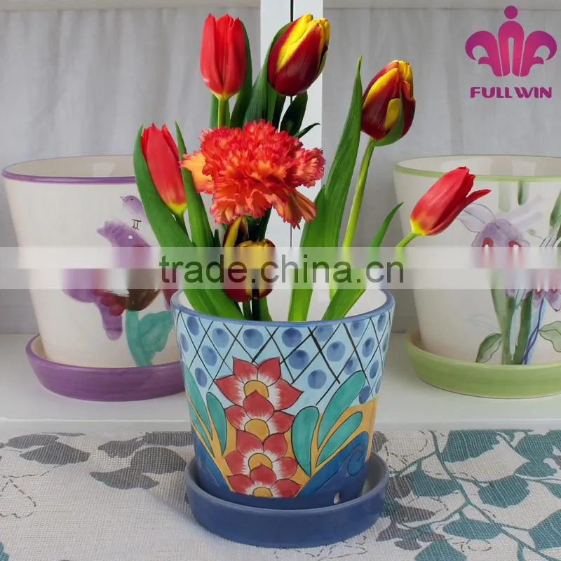 indoor pot ceramic glazed pottery planter planters