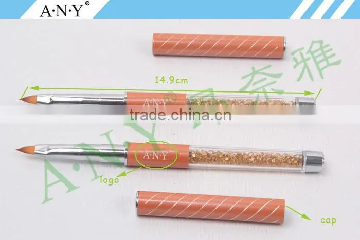ANY Nail Art Beauty Design Crystal Nails Building Rhinestone Nylon UV Gel Nail Brush UV Gel Art