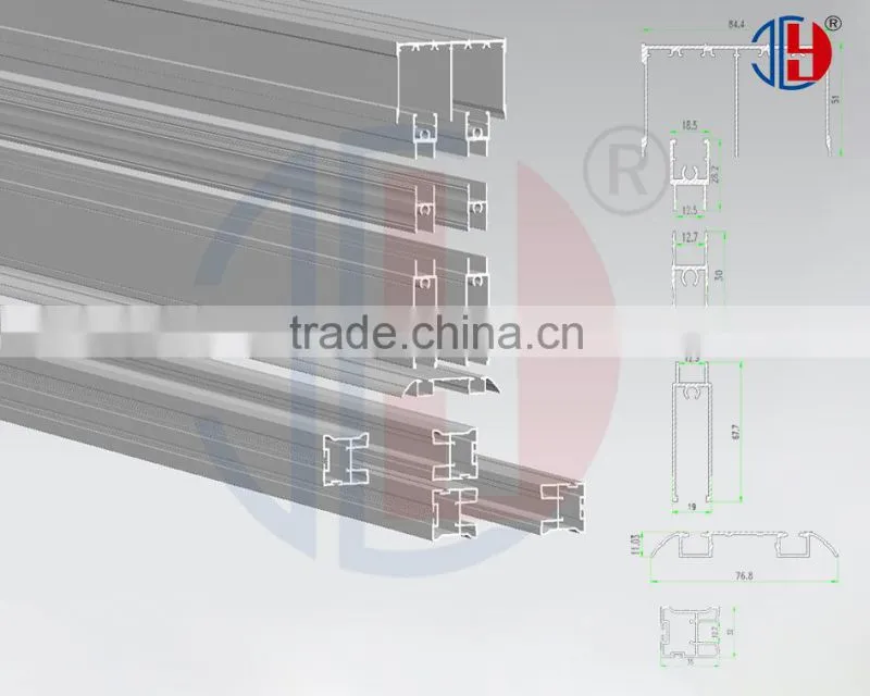 High Quality Anodized Aluminium Profile For Wardrobe Sliding Door