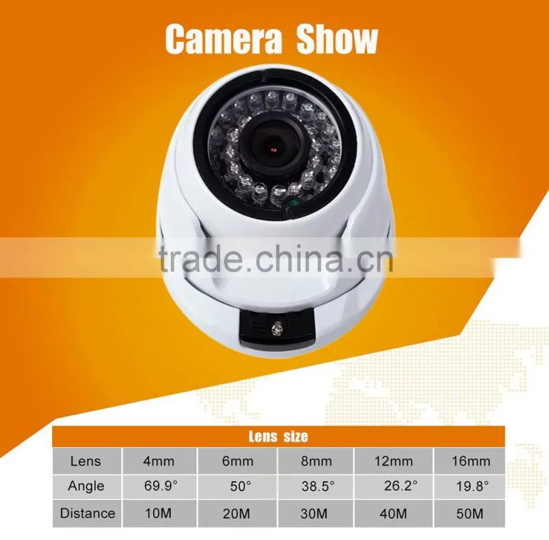 AHD camera 1.3mp 3.6/4/6mm ir distance 30m factory price metal ir camera