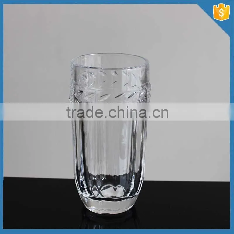 Thicked crystal glass water tumbler with round bottom