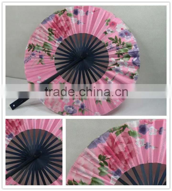 New Hand Made Circle Cloth Bamboo Hand Fan