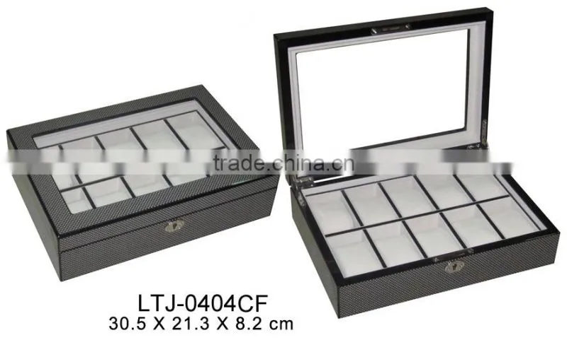Wooden glossy finish watch box organizer