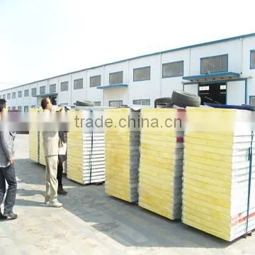 V-1150mm style glass wool Sandwich Panel for roofing /warehouse /prefab house home/building project