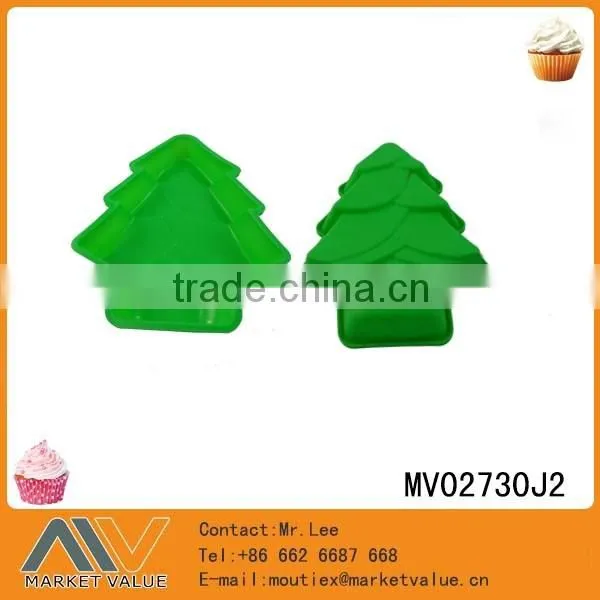 KITCHEN KITCHEN TOOLS ECO- FRIENDLY CHRISTMAS TREE SHAPE SILICONE CARTOON COLORFUL HIGH HOT CAKE MOULD MOLD