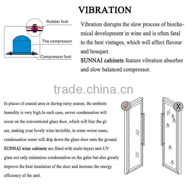Single Zone Under Counter Commercial Compressor Wine Cabinet