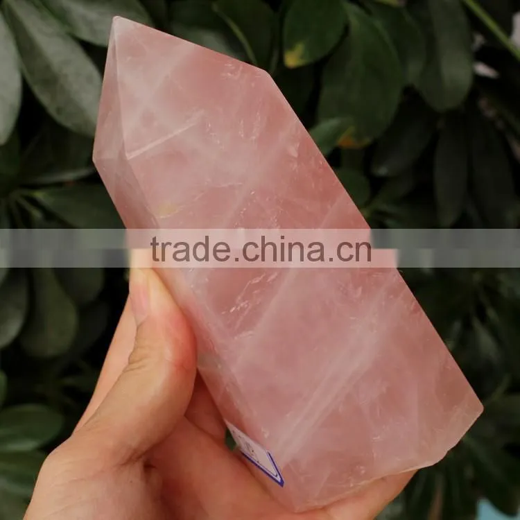 Wholesale Big Rose Quartz Crystal Wand Quartz Crystal Rocks Obelisk