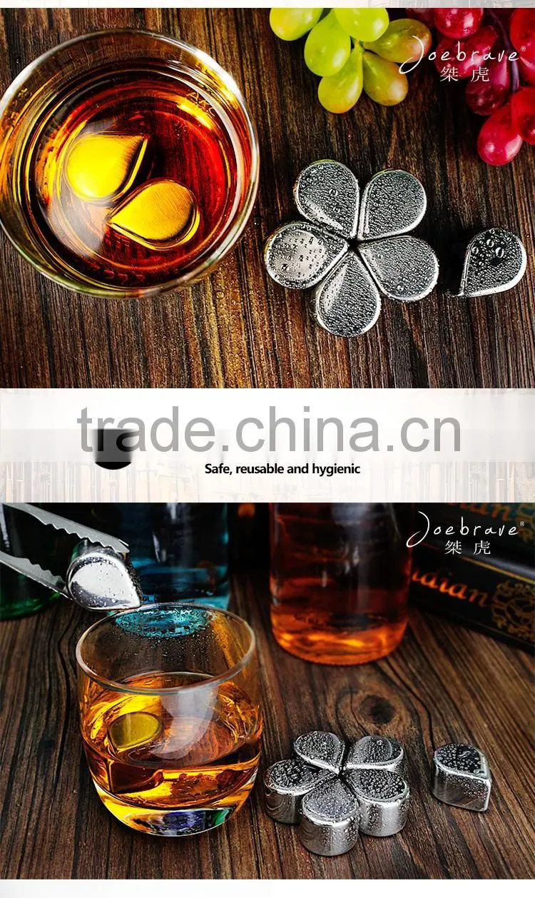 Raindrop Stainless Steel Whiskey stones, Ice Cubes,reusable Ice Cubes,Chilling Wine Ice Cubes