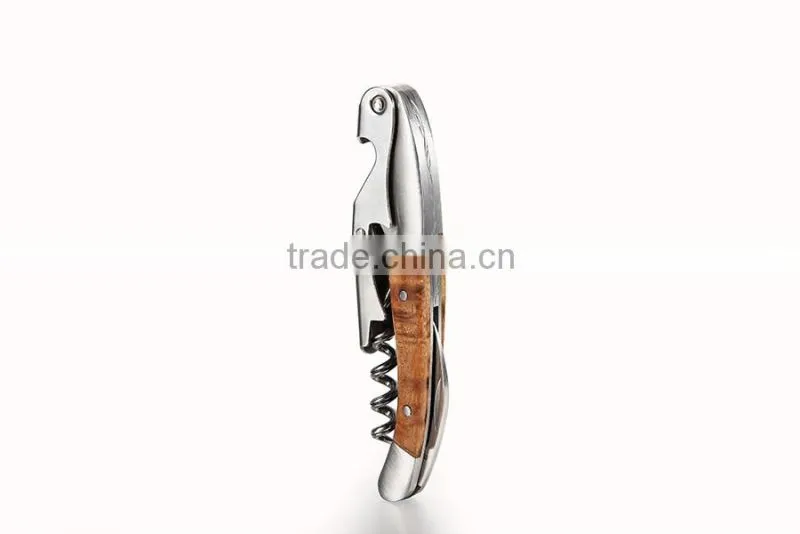 bar tools wine bottle opener wine corkscrew metal stainless steel waiter's wine opener with knife