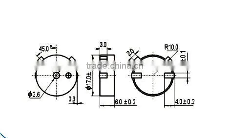 SMT1706 small 90dB direct selling piezoelectric passive SMD buzzer (FBELE)