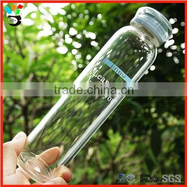 new morden 600ml glass beverages bottle borosilicate glass
