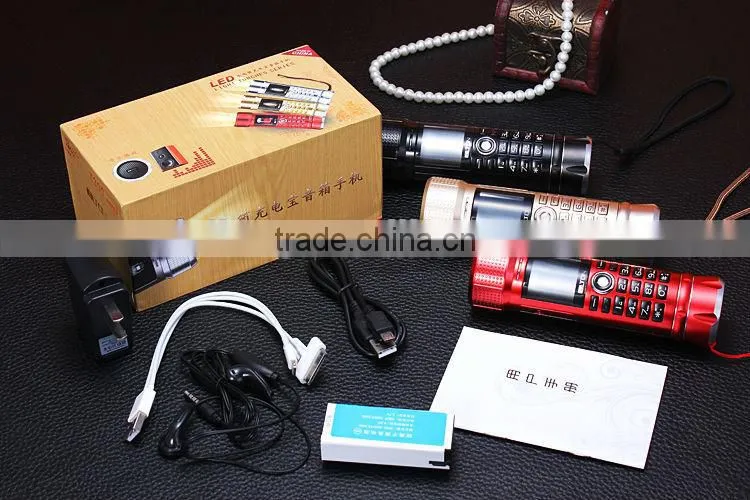 electric torch moblie phoneT300 battery charge long time standby phone
