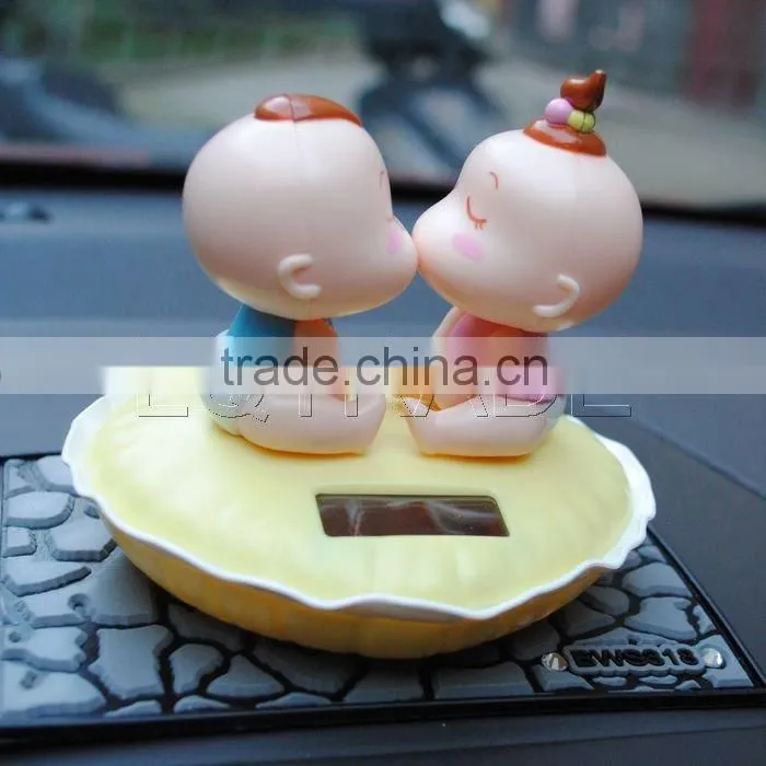 Cute Solar doll/ Shake head doll/KISS BABY doll /Car decoration