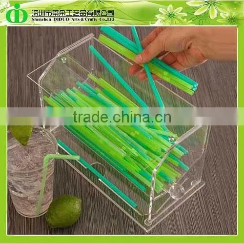 DDQ-S007 Trade Assurance Cheap Acrylic Straw Dispenser