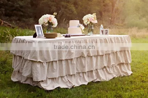 Cheap Price Polyester Table Skirt For Wedding